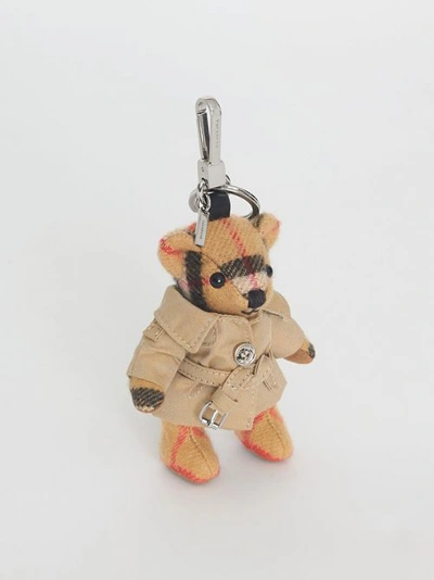 Shop Burberry Thomas Bear Charm In Antique Yellow