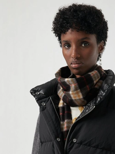 Shop Burberry Check Cashmere Scarf In Black