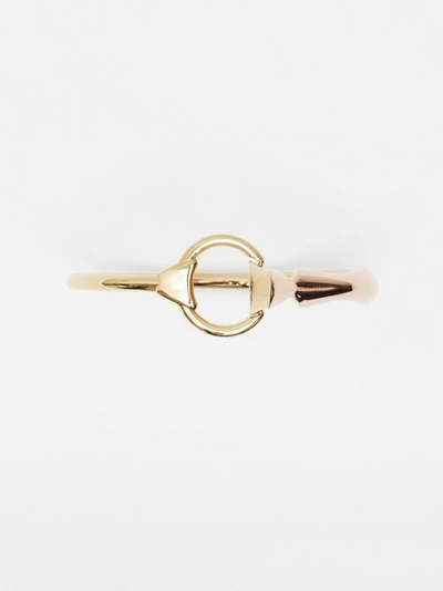 Shop Burberry Gold And Palladium-plated Hoof And Hoop Bracelet In Light Gold/palladium