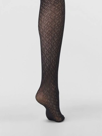 Shop Burberry Monogram Motif Tights In Black