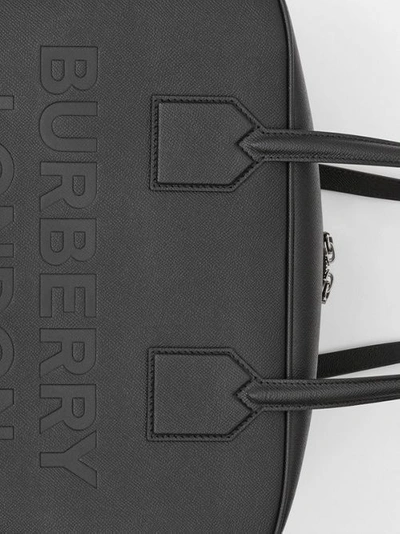 Shop Burberry Large Leather Cube Bag In Black
