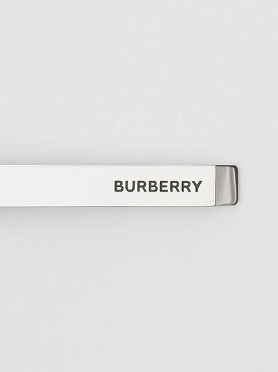 Burberry Tie Clip With Logo in Metallic for Men