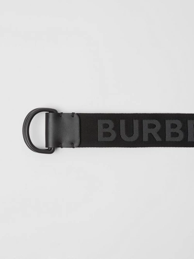 Shop Burberry Logo Detail Double D-ring Belt In Black