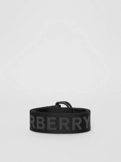 Shop Burberry Logo Detail Double D-ring Belt In Black
