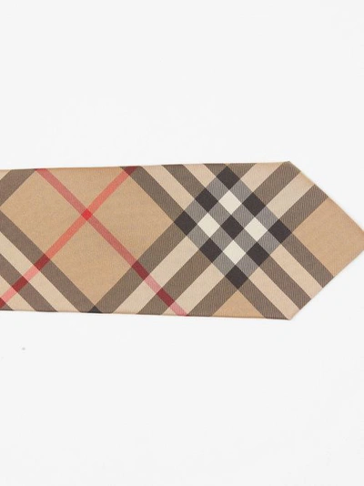 Shop Burberry Classic Cut Vintage Check Silk Tie In Archive Beige