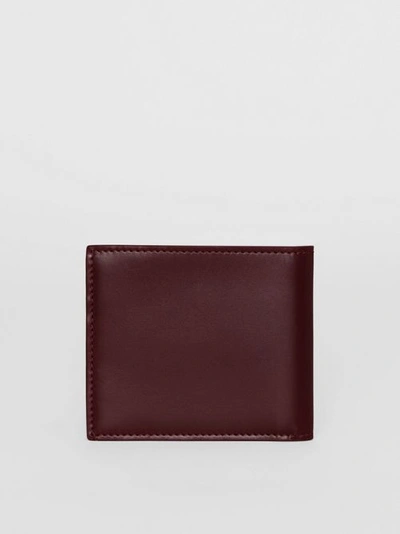 Shop Burberry Monogram Motif Leather International Bifold Wallet In Oxblood