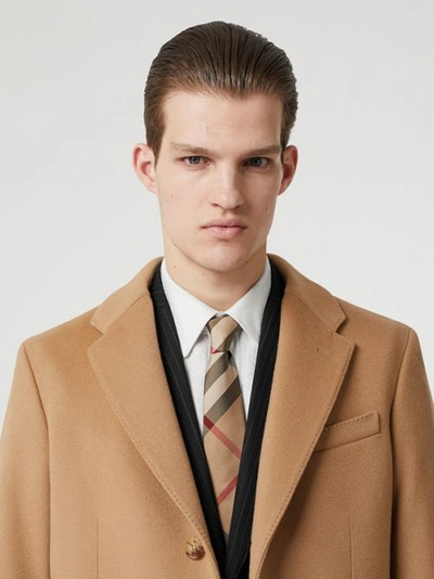 Burberry Check Silk Tie In Archive Beige