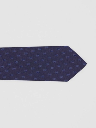 Shop Burberry Classic Cut Monogram Motif Silk Jacquard Tie In Navy