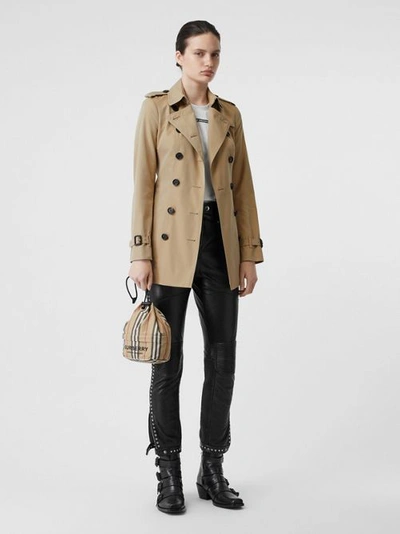 Shop Burberry The Sandringham – Short Trench Coat In Honey