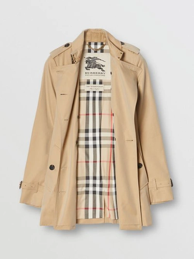 Shop Burberry The Sandringham – Short Trench Coat In Honey