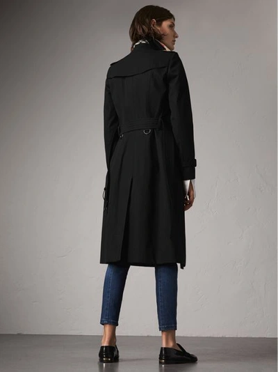 Shop Burberry The Chelsea – Extra-long Trench Coat In Black