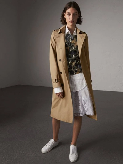 Burberry The Sandringham – Extra-long Trench Coat In Honey | ModeSens