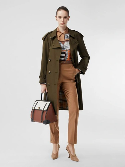 Shop Burberry The Mid-length Westminster Heritage Trench Coat In Dark Military Khaki