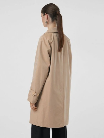 Shop Burberry The Camden Car Coat In Honey