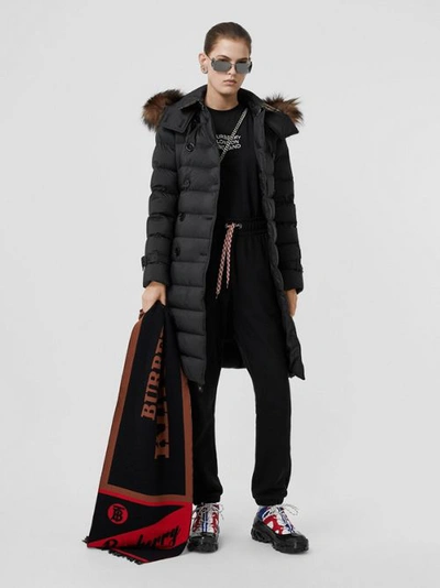 Shop Burberry Detachable Hood Down-filled Coat In Black