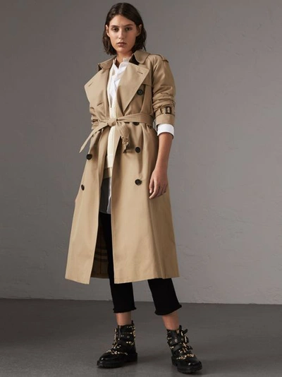 Shop Burberry The Westminster – Extra-long Trench Coat In Honey