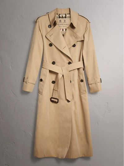 Shop Burberry The Westminster – Extra-long Trench Coat In Honey