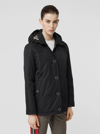 Shop Burberry Detachable Hood Econyl® Jacket In Black