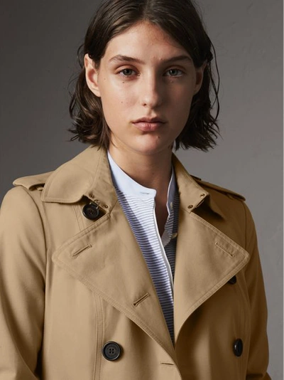 Shop Burberry The Sandringham – Long Trench Coat In Honey