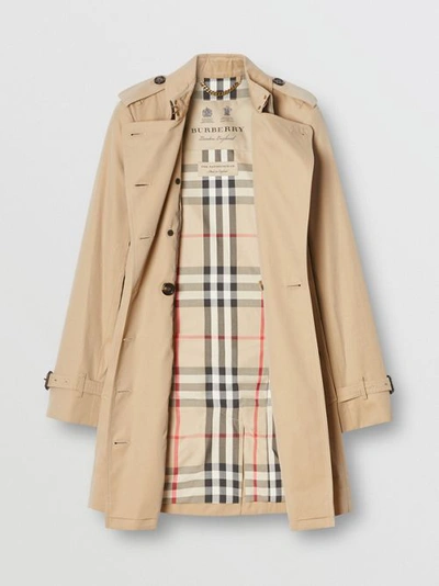 Shop Burberry The Sandringham – Mid-length Trench Coat In Honey