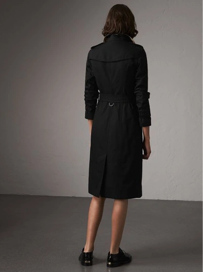 Shop Burberry The Sandringham – Extra-long Trench Coat In Black