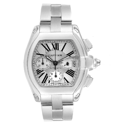 Shop Cartier Roadster Xl Chronograph Roman Numerals Mens Watch W62019x6 In Not Applicable