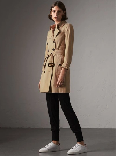 Shop Burberry The Chelsea – Mid-length Trench Coat In Honey