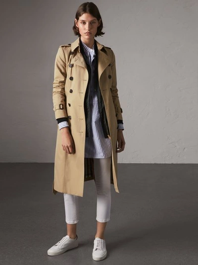 Shop Burberry The Chelsea – Extra-long Trench Coat In Honey