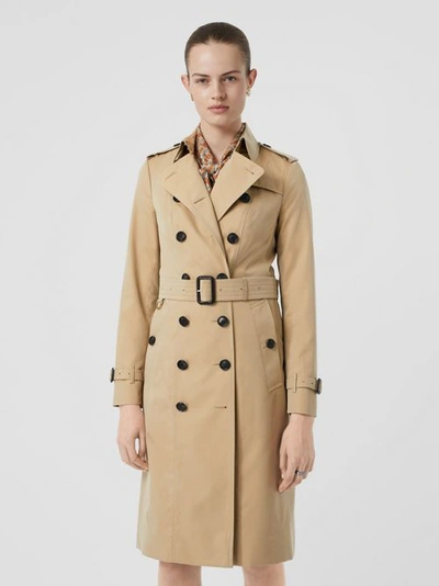 Burberry The Sandringham – Extra-long Trench Coat In Honey | ModeSens