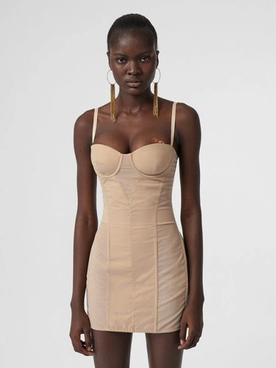 Burberry Cotton Gabardine Corset Dress In Honey | ModeSens