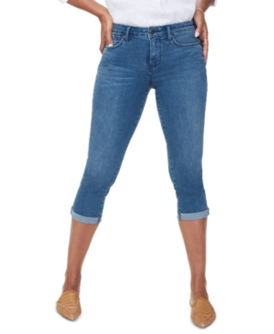 Shop Nydj Roll-hem Chloe Cropped Skinny Jeans In Market