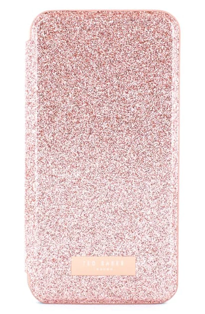 Shop Ted Baker Shannon Iphone X/xs Folio Case In Pink