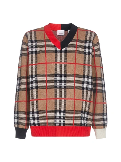 Shop Burberry Duggan Sweater In Archive Beige