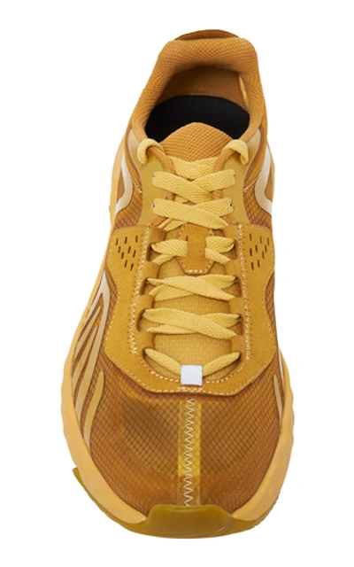 Shop Acne Studios Mesh Low-top Sneakers In Yellow