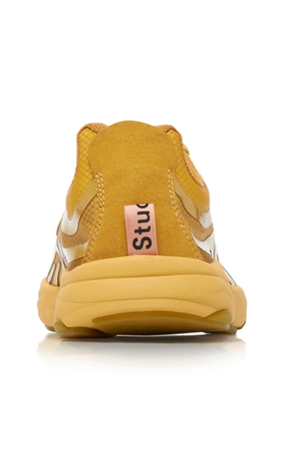 Shop Acne Studios Mesh Low-top Sneakers In Yellow