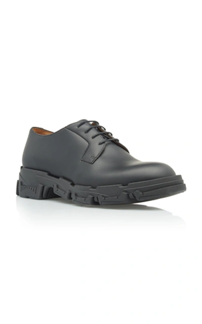 Shop Lanvin Leather Derby Shoes In Black