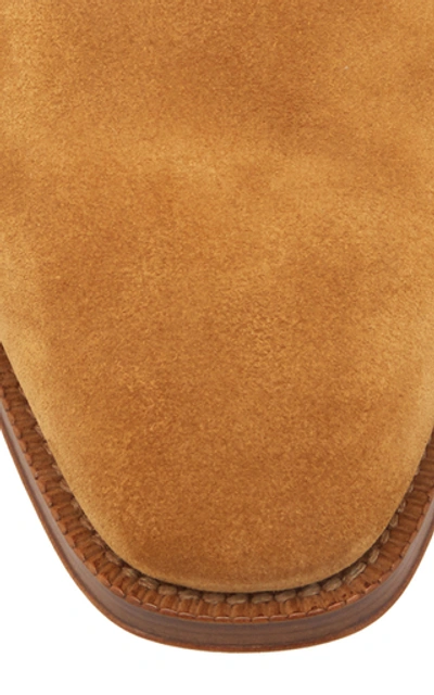 Shop Alexander Mcqueen Suede Chelsea Boot In Brown