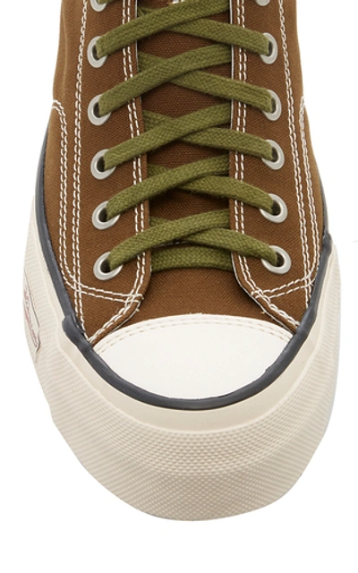 Shop Visvim Skagway High-top Canvas Sneaker In Green