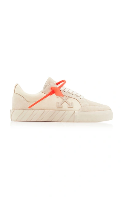 Shop Off-white Vulcanized Suede Low-top Sneakers In Neutral