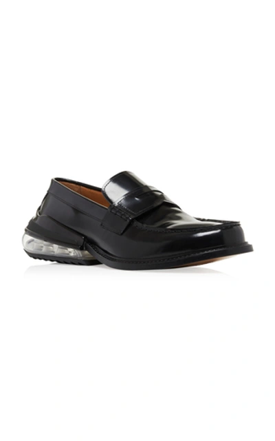 Shop Maison Margiela Airbag Heel Leather Loafers In Black