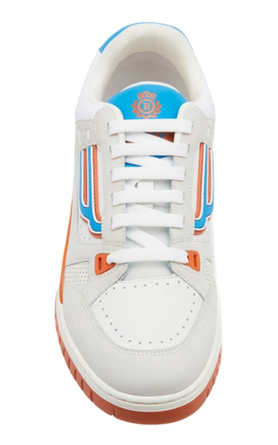 Shop Bally Kuba T Leather Low-top Sneakers In White