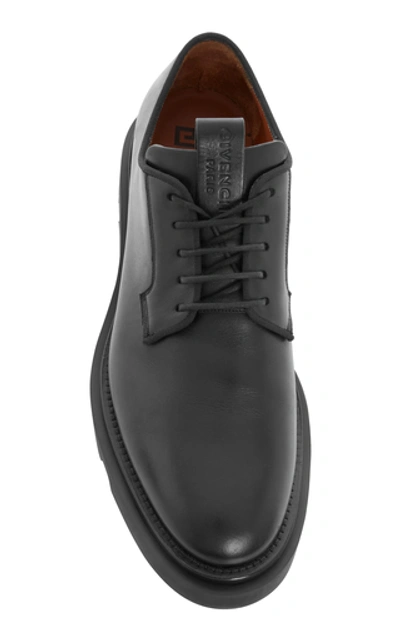 Shop Givenchy Combat Lug-sole Leather Lace-up Shoes In Black