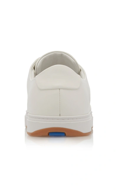 Shop Bottega Veneta Low-top Lace-up Leather Sneakers In White