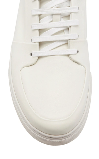 Shop Bottega Veneta Low-top Lace-up Leather Sneakers In White
