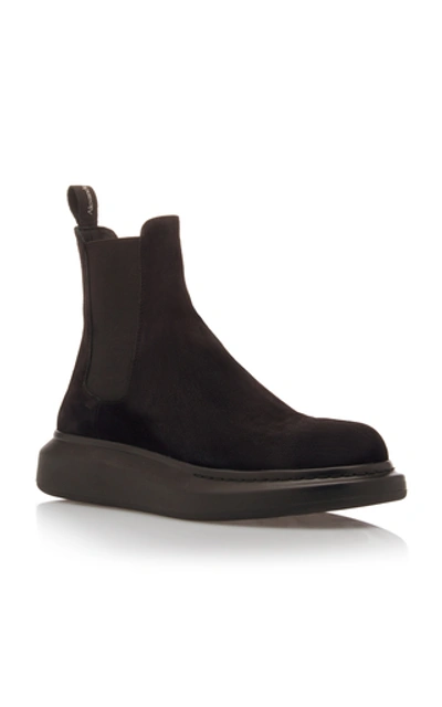 Shop Alexander Mcqueen Suede Ankle Boots In Black