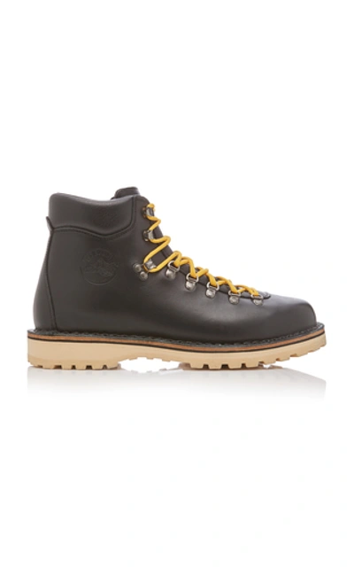 Shop Diemme Roccia Black Leather Hiking Boots