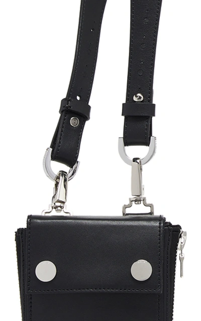 Shop Amiri Leather Harness Bag In Black
