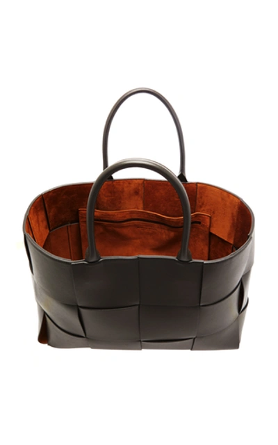 Shop Bottega Veneta Intrecciato Leather Tote Bag In Grey