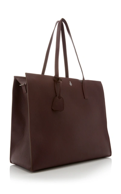 Shop Mark Cross Fitzgerald Leather Tote Bag In Red