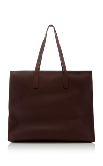 Shop Mark Cross Fitzgerald Leather Tote Bag In Red